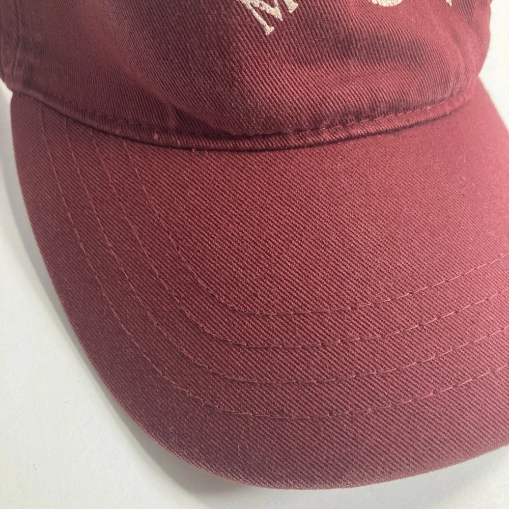 Maumee Bay USA Hat Visor Adjustable Maroon‎ Golf Vacation Tourist 100% Cotton